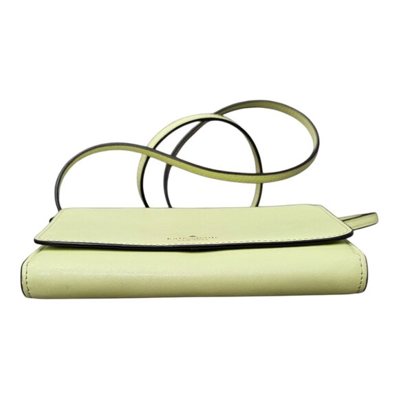 Kate Spade Staci Flap Saffiano Leather Lime Green Crossbody Shoulder Bag COA - Picture 11 of 15